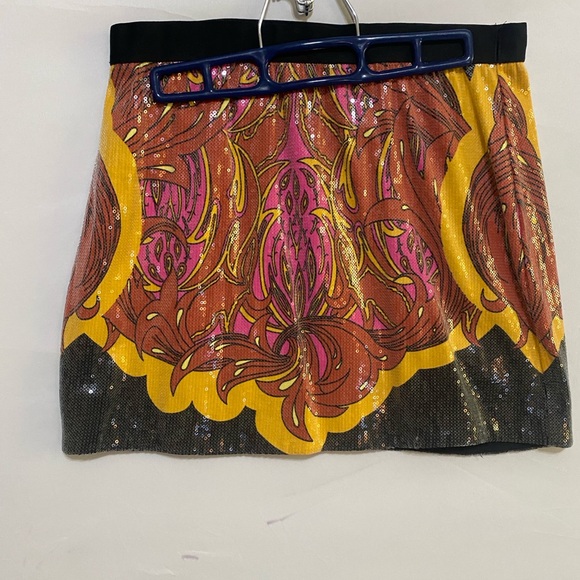Chelsea & Violet Dresses & Skirts - Chelsea & Violet Red Orange Sequin Mini Skirt